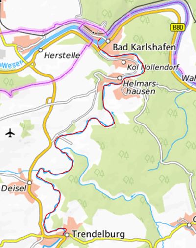 Diemel Trendelburg   Bad Karlshafen klein